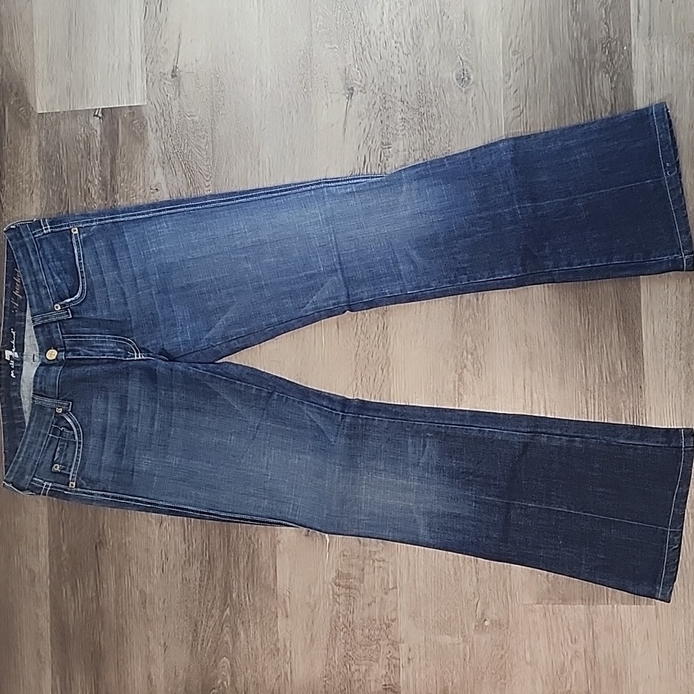 7 For All Mankind Blue Boot Cut Jeans